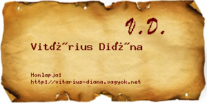 Vitárius Diána névjegykártya