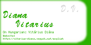 diana vitarius business card